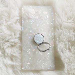 SOLD -  iPhone case for 11 Max Pro : FLAUNT Opal Shell Square iPhone case